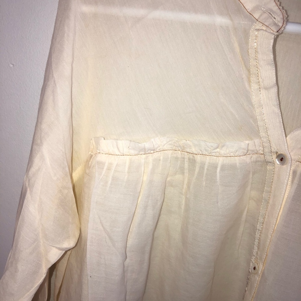 Fleurette Boho Ruffle Long Sleeve Button Down - Picture 6 of 7